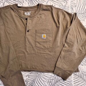 Carhartt cropped Men's Long Sleeve Henley Shirt
